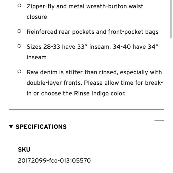 Filson Bullbuck Double-Front Jeans Rinse Indigo 32x30 - Picture 12 of 12